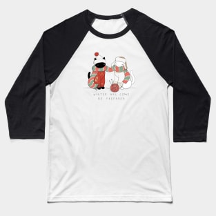 Winter Cats Baseball T-Shirt